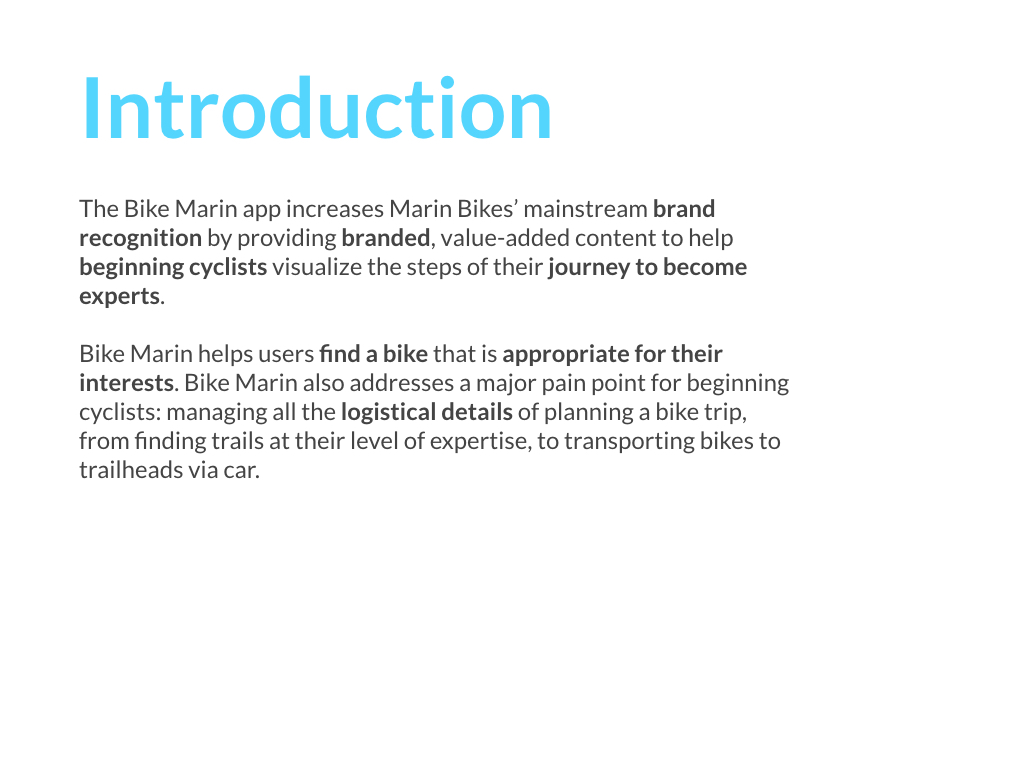 marin bikes presentation deck