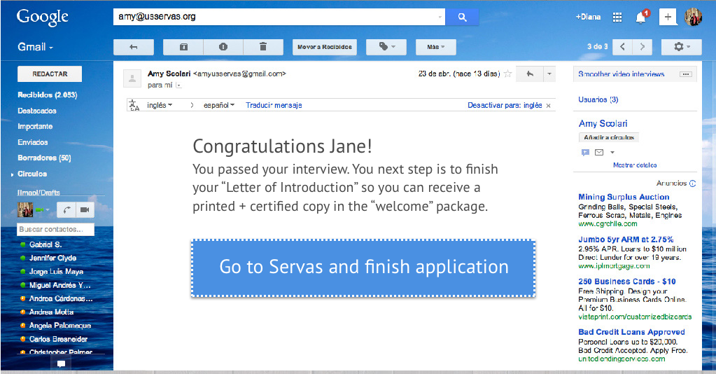 Image of pending interview request page wireframe
